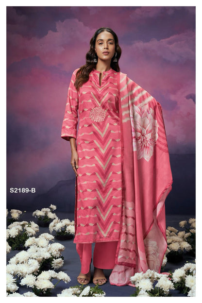 Nellie 2189 Ganga Cotton Silk Plazzo Style Suits
