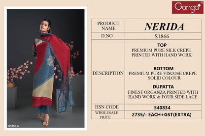 Nerida 1866 Ganga Silk Plazzo Style Suits