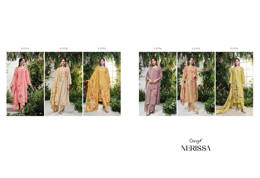 Nerissa Ganga Russian Silk Plazzo Style Suits