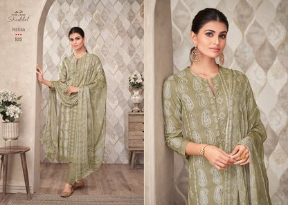 Nessa Shiddat Cambric Cotton Pant Style Suits