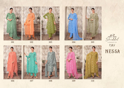 Nessa Shiddat Cambric Cotton Pant Style Suits