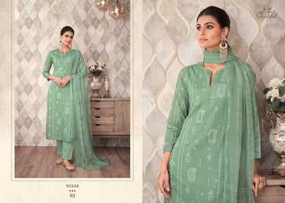 Nessa Shiddat Cambric Cotton Pant Style Suits