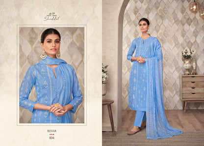 Nessa Shiddat Cambric Cotton Pant Style Suits