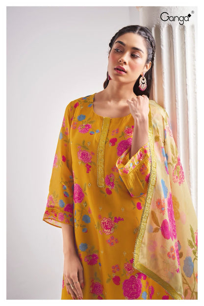 Neve 2098 Ganga Organza Plazzo Style Suits