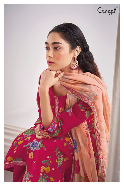 Neve 2098 Ganga Organza Plazzo Style Suits