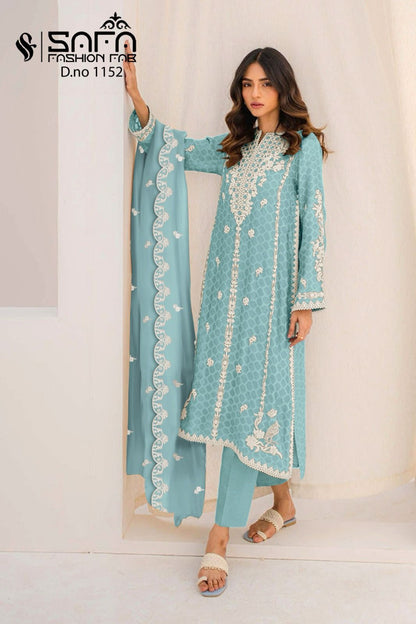 New-1152 Safa Fashion Fab Georgette Pakistani Readymade Suits