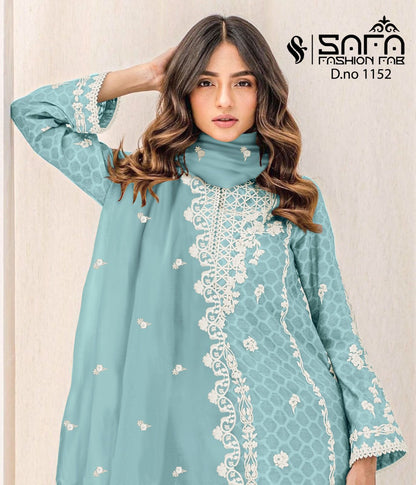 New-1152 Safa Fashion Fab Georgette Pakistani Readymade Suits