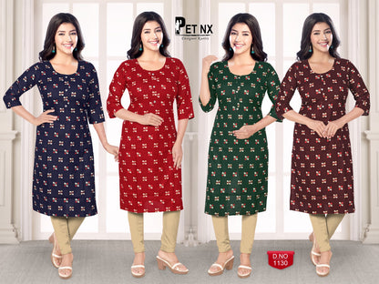 New-Pet-Nx Premnath Rayon Knee Length Kurtis