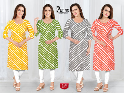 New-Pet-Nx Premnath Rayon Knee Length Kurtis