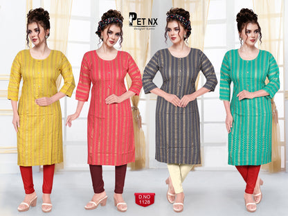New-Pet-Nx Premnath Rayon Knee Length Kurtis