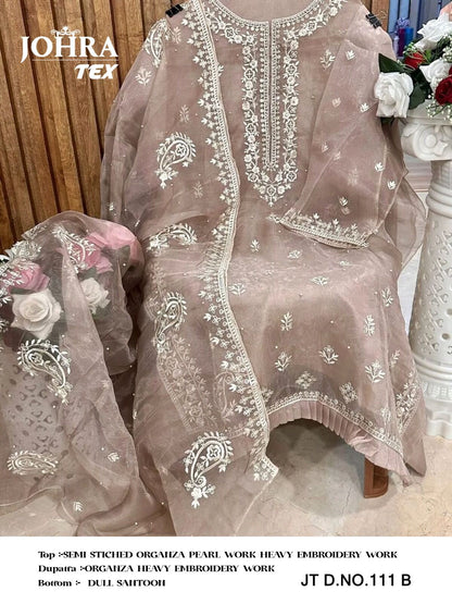 New 111 Johra Tex Organza Pakistani Salwar Suits