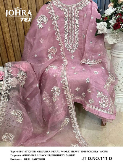 New 111 Johra Tex Organza Pakistani Salwar Suits