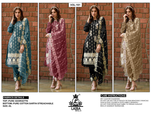 New 161 Laiba Georgette Pakistani Readymade Suits