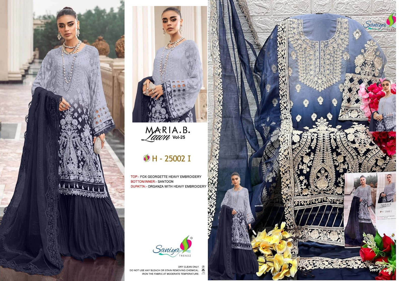 New 25002 Saniya Trendz Georgette Pakistani Salwar Suits