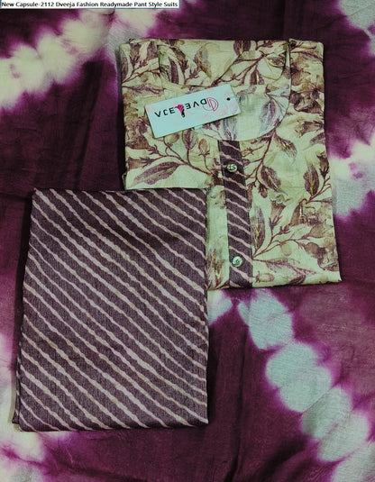 New Capsule-2112 Dveeja Fashion Readymade Pant Style Suits