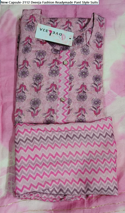 New Capsule-2112 Dveeja Fashion Readymade Pant Style Suits