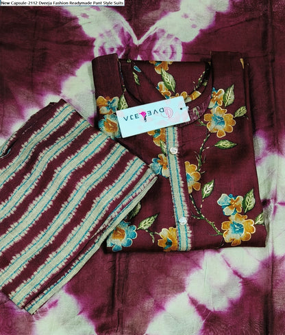 New Capsule-2112 Dveeja Fashion Readymade Pant Style Suits