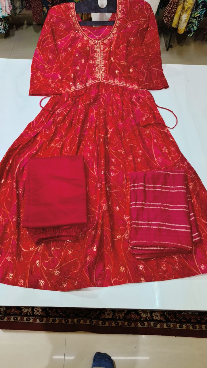 New Cherry Series Dveeja Fashion Modal Chanderi Readymade Pant Style Suits