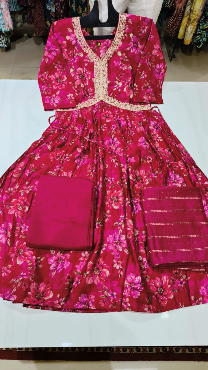 New Cherry Series Dveeja Fashion Modal Chanderi Readymade Pant Style Suits