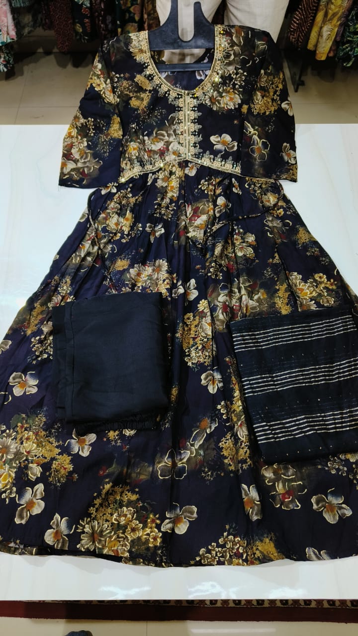 New Cherry Series Dveeja Fashion Modal Chanderi Readymade Pant Style Suits