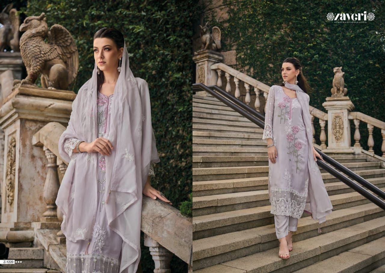 New Femina Zaveri Soft Organza Readymade Pant Style Suits