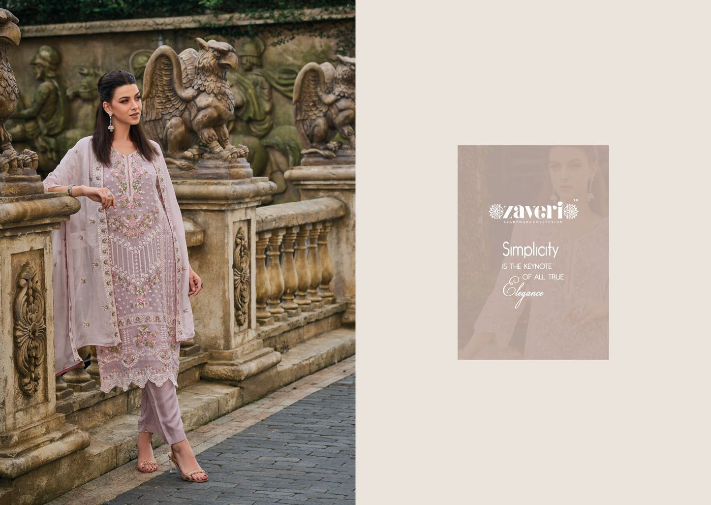 New Femina Zaveri Soft Organza Readymade Pant Style Suits