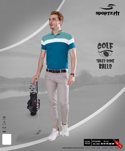 New Pk 123 Sportz Fit Pique Mens Tshirts