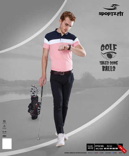 New Pk 123 Sportz Fit Pique Mens Tshirts