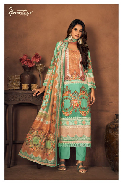 New Roz Meher Hermitage Clothing Lawn Cotton Karachi Salwar Suits