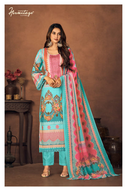 New Roz Meher Hermitage Clothing Lawn Cotton Karachi Salwar Suits