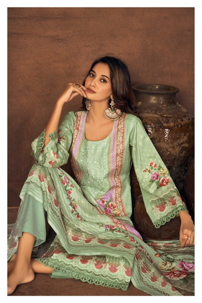 New Roz Meher Hermitage Clothing Lawn Cotton Karachi Salwar Suits