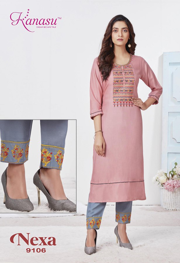 Nexa Kanasu Rayon Kurti Pant Set