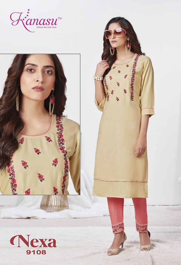Nexa Kanasu Rayon Kurti Pant Set