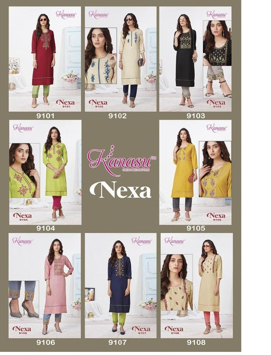 Nexa Kanasu Rayon Kurti Pant Set