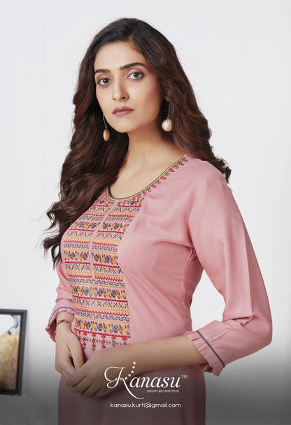 Nexa Kanasu Rayon Kurti Pant Set