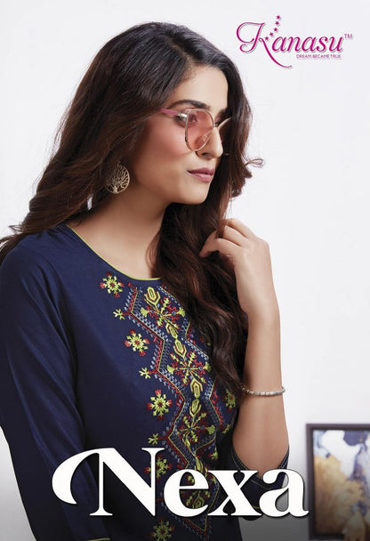 Nexa Kanasu Rayon Kurti Pant Set