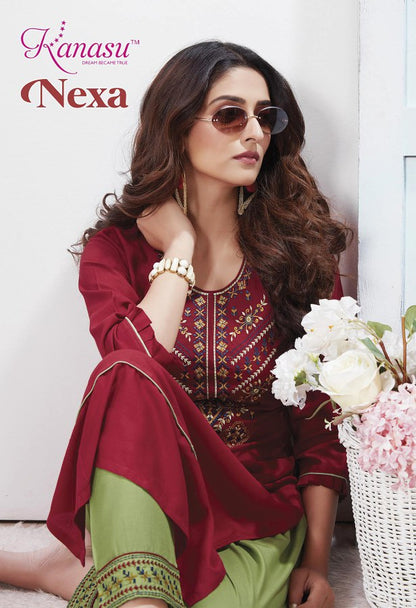 Nexa Kanasu Rayon Kurti Pant Set