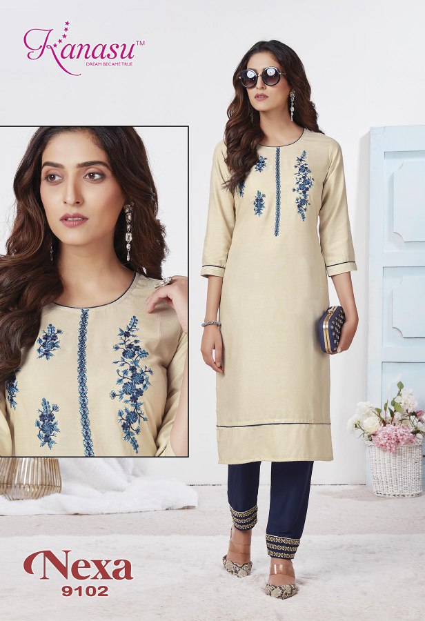 Nexa Kanasu Rayon Kurti Pant Set
