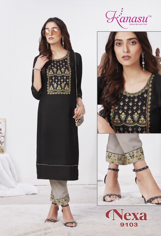 Nexa Kanasu Rayon Kurti Pant Set