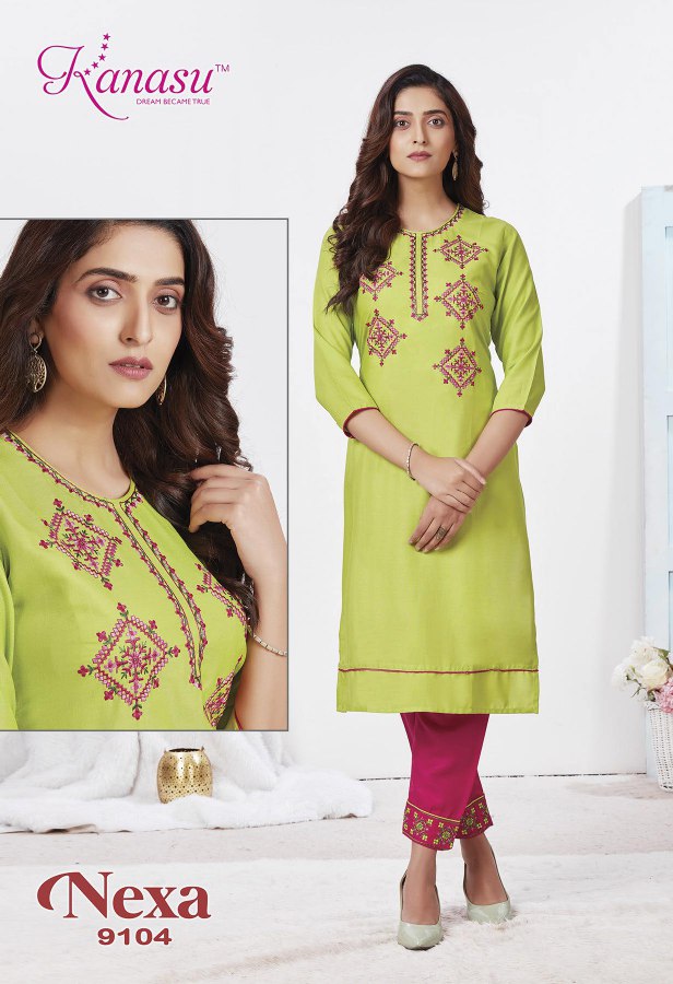 Nexa Kanasu Rayon Kurti Pant Set