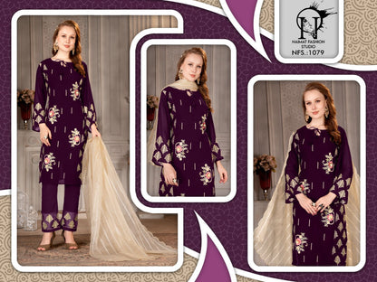 Nfs 1079 Naimat Fashion Studio Blooming Pakistani Readymade Suits
