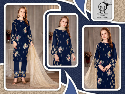 Nfs 1079 Naimat Fashion Studio Blooming Pakistani Readymade Suits