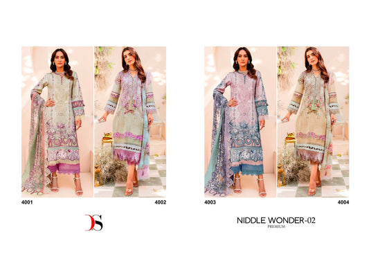 Niddle Wonder-02 Deepsy Cotton Pakistani Patch Work Suits