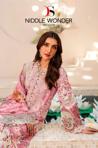 Niddle Wonder Premium Deepsy Cotton Pakistani Patch Work Suits