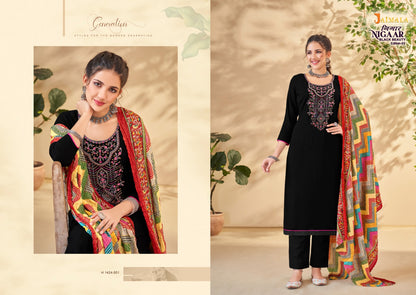 Nigaar Black Beauty Edition 3 Jaimala Rayon Pant Style Suits