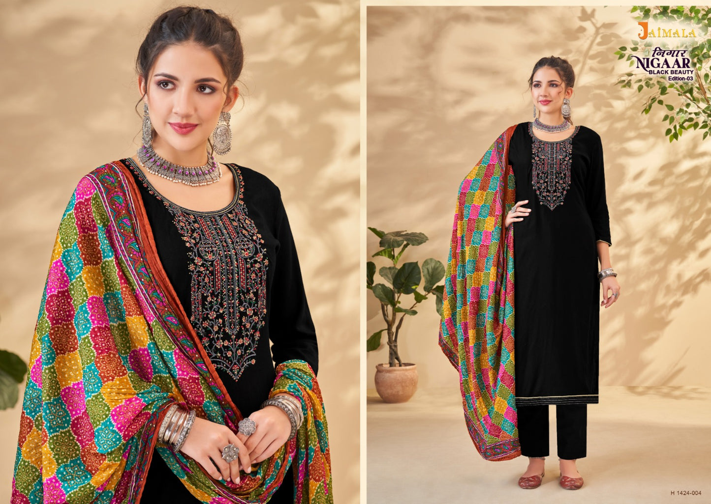 Nigaar Black Beauty Edition 3 Jaimala Rayon Pant Style Suits