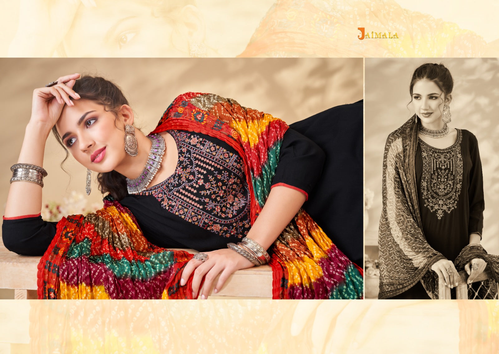 Nigaar Black Beauty Edition 3 Jaimala Rayon Pant Style Suits