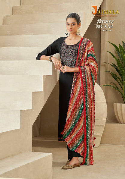 Nigaar Edition-24 Jaimala Reyon Pant Style Suits