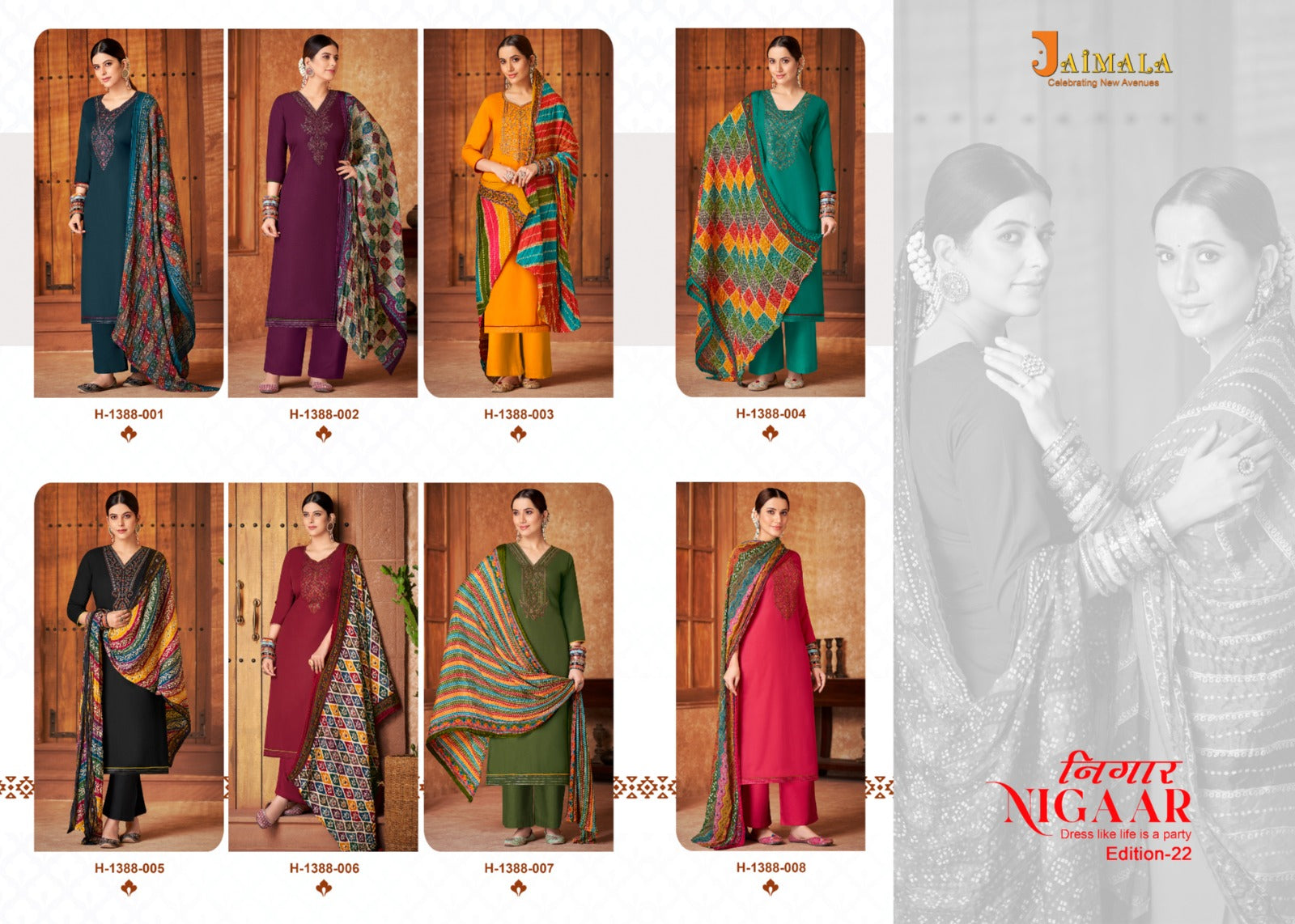 Nigaar Edition 22 Jaimala Rayon Pant Style Suits – Kavya Style Plus