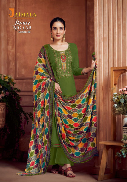 Nigaar Edition 23 Jaimala Rayon Slub Plazzo Style Suits